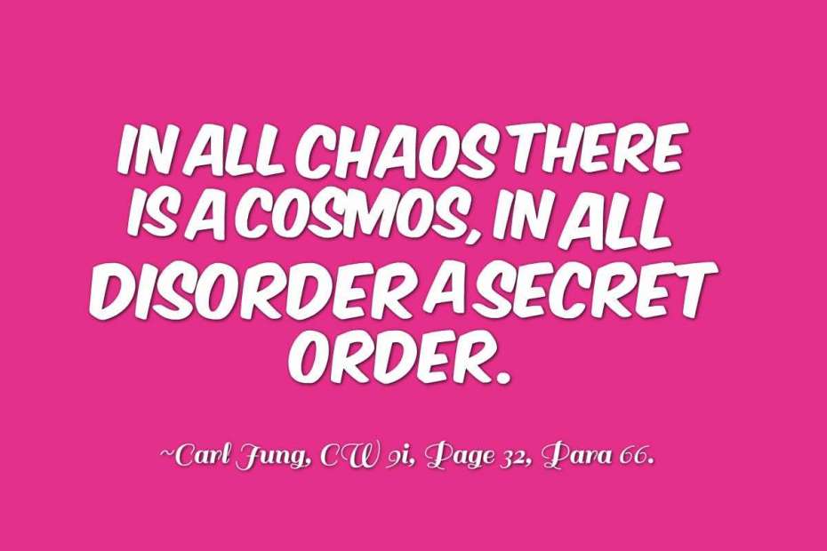 1. Jung: The picture shows the self as a star out of chaos. 8 6319d 12bzzz2bchaos