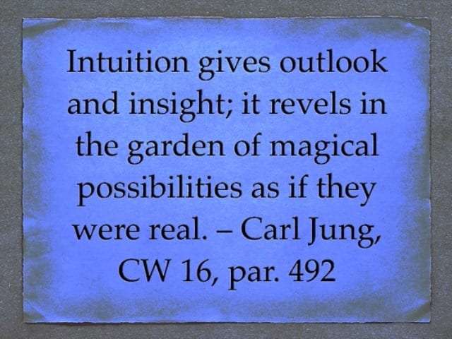 John Beebe: Jung and intuition 7 intuition intuitive