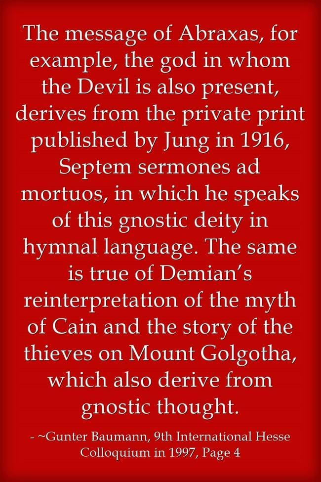 Carl Jung on "Abraxas" - Quotations - Anthology 2 009 Abraxas