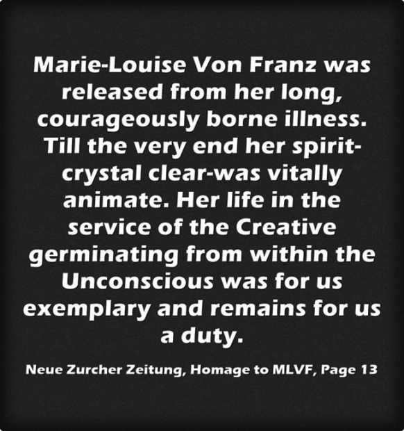 Marie-Louise von Franz Obituary 6 016 Obituary