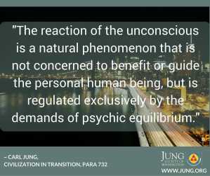 The unconscious is not concerned to benefit or guide the personal human being 1 018 equilibrium