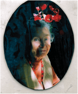 Marion Woodman with Tulips