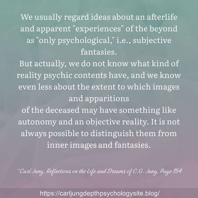 1. C.G. Jung has almost become completely fictional. 2 125 afterlife