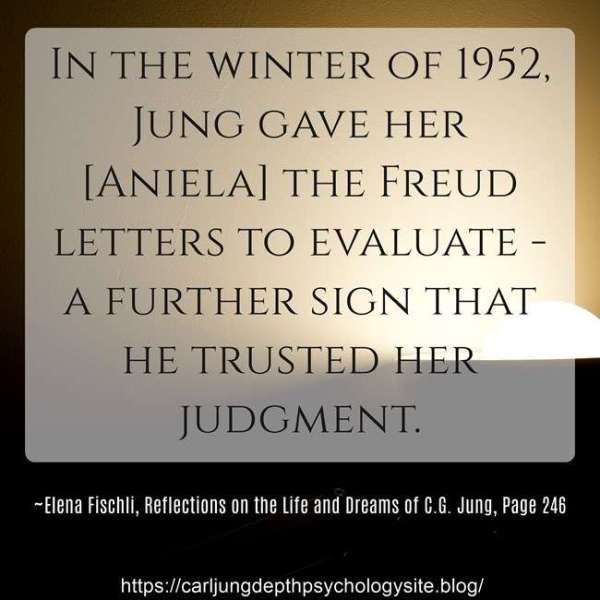 I would like to take to rectify the error that I come from the Freudian school. 3 Aniela Jaffe Neumann Freud reasons safe