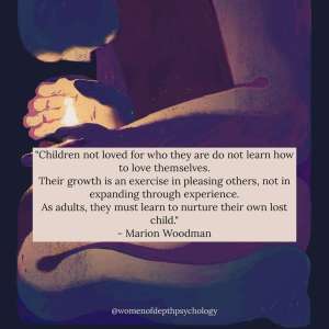 Edward F. Edinger: And often the coercion occurs under the guise of virtue, love, or altruism. 3 children love marion woodman