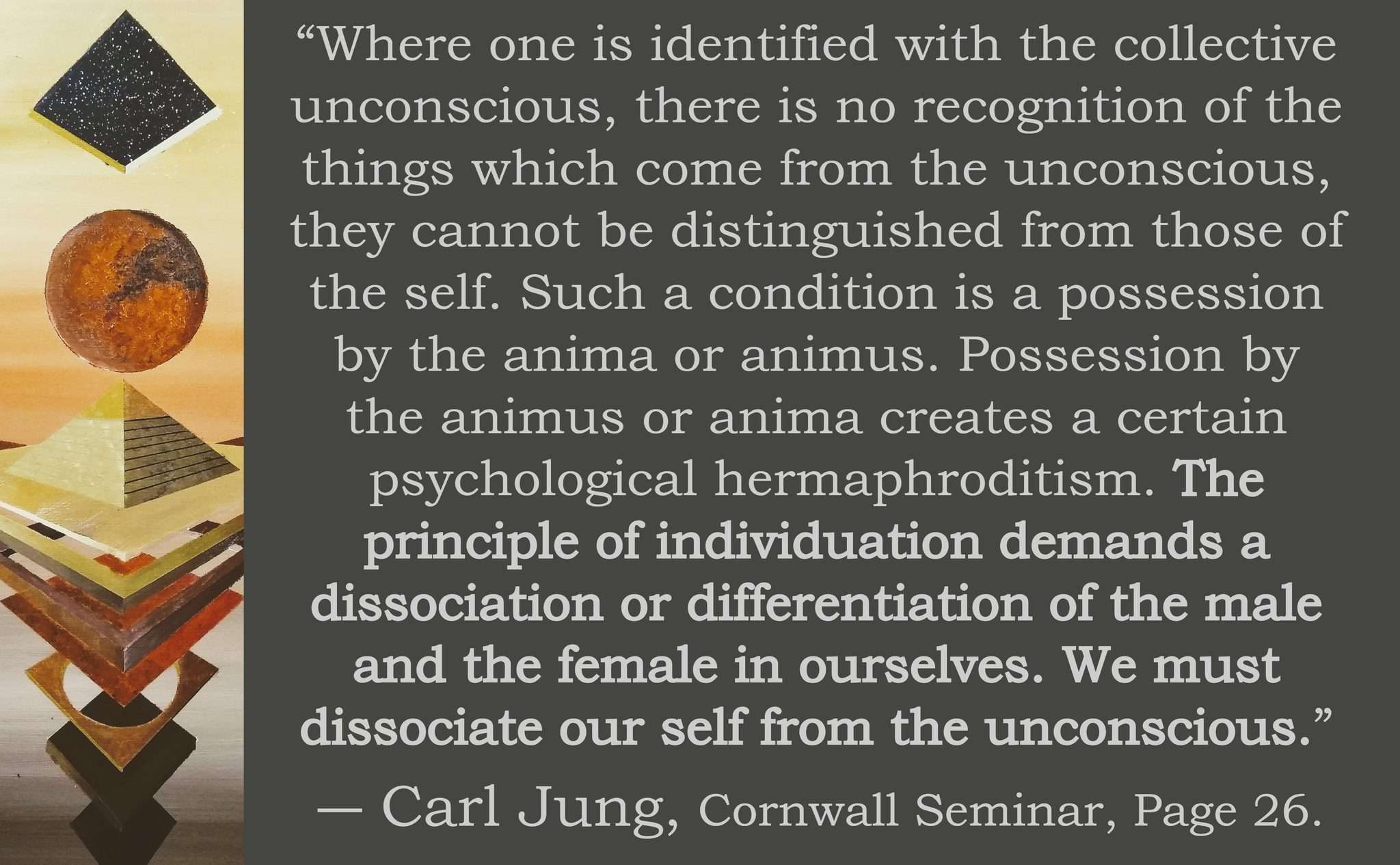 Carl Jung: The union of the male and female in this figure 7 collectivee unconscious anima animus individuation male female