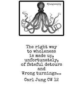 The attainment of wholenesss requires one to stake one's whole being. 2 fate wholeness