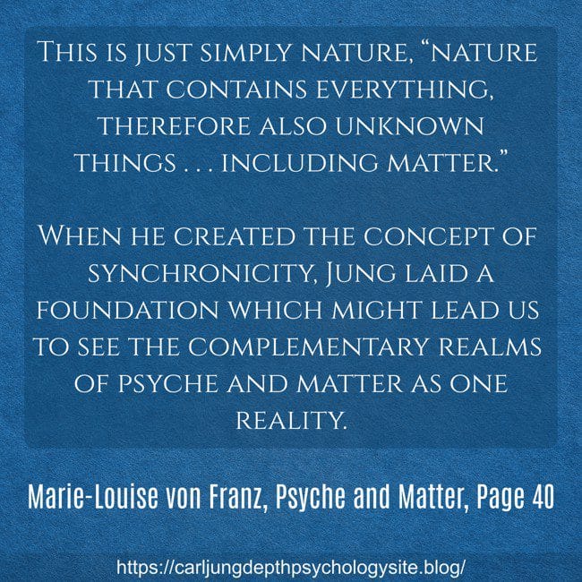 psyche nature matter synchronicity